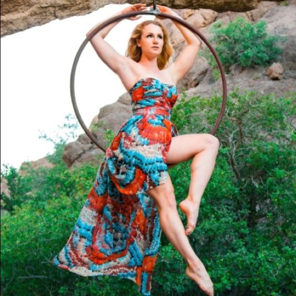 Adian Mattox Colorful dress